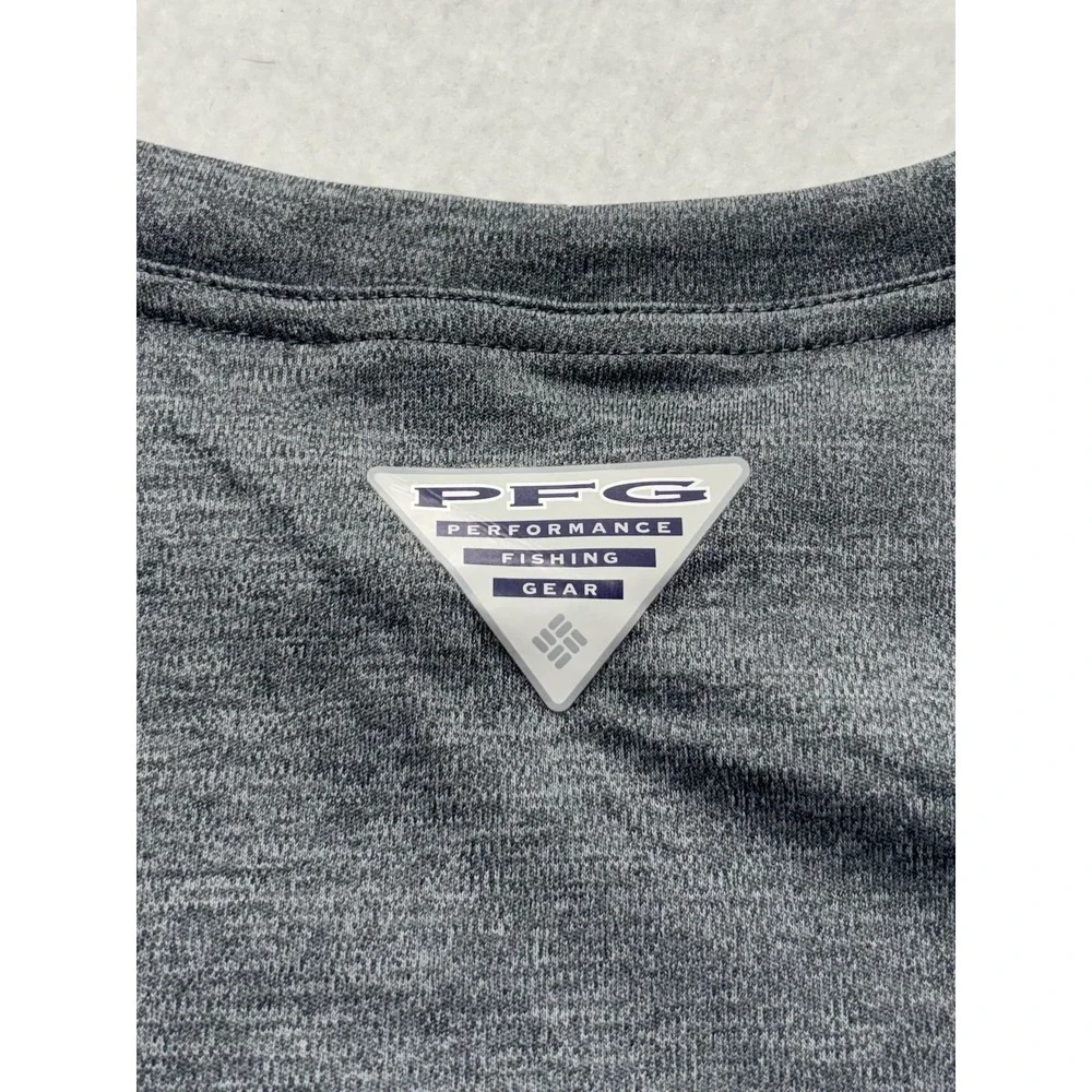 Columbia PFG Omni-Shade Shirt Mens XL Gray Long Sleeve Tee Fishing Lightweight